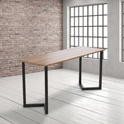 V Shaped Table Bench Desk Legs Retro Industrial Design Fully Welded - Black V63-835151