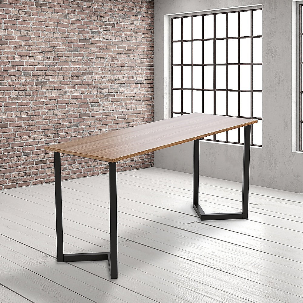 V Shaped Table Bench Desk Legs Retro Industrial Design Fully Welded - Black V63-835151
