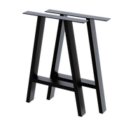 2x Rustic Dining Table Legs Steel Industrial Vintage 71cm - Black V63-835191