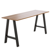 2x Rustic Dining Table Legs Steel Industrial Vintage 71cm - Black V63-835191