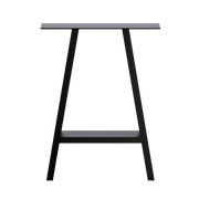 2x Rustic Dining Table Legs Steel Industrial Vintage 71cm - Black V63-835191