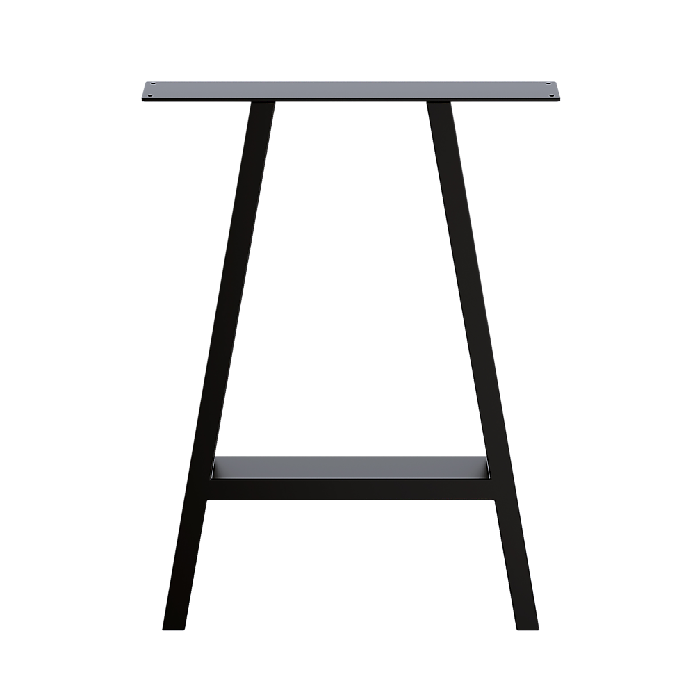2x Rustic Dining Table Legs Steel Industrial Vintage 71cm - Black V63-835191