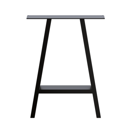 2x Rustic Dining Table Legs Steel Industrial Vintage 71cm - Black V63-835191