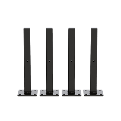 20cm Floating Shelf Brackets Industrial Metal Shelving Supports 4-Pack - Black V63-835211
