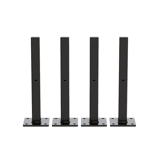 20cm Floating Shelf Brackets Industrial Metal Shelving Supports 4-Pack - Black V63-835211