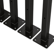 20cm Floating Shelf Brackets Industrial Metal Shelving Supports 4-Pack - Black V63-835211