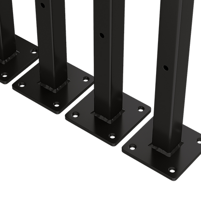 20cm Floating Shelf Brackets Industrial Metal Shelving Supports 4-Pack - Black V63-835211