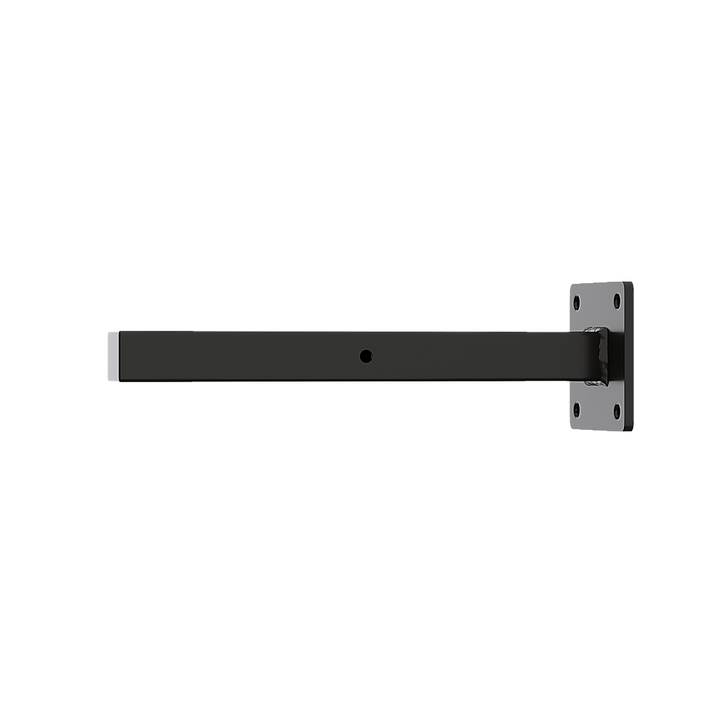 20cm Floating Shelf Brackets Industrial Metal Shelving Supports 4-Pack - Black V63-835211