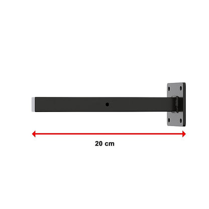 20cm Floating Shelf Brackets Industrial Metal Shelving Supports 4-Pack - Black V63-835211