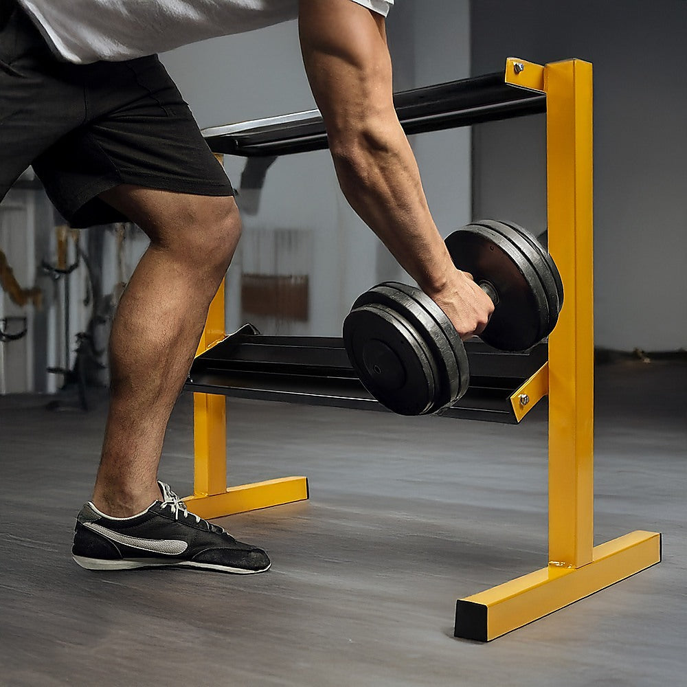 2 Tier Dumbbell Rack for Dumbbell Weights Storage V63-835241