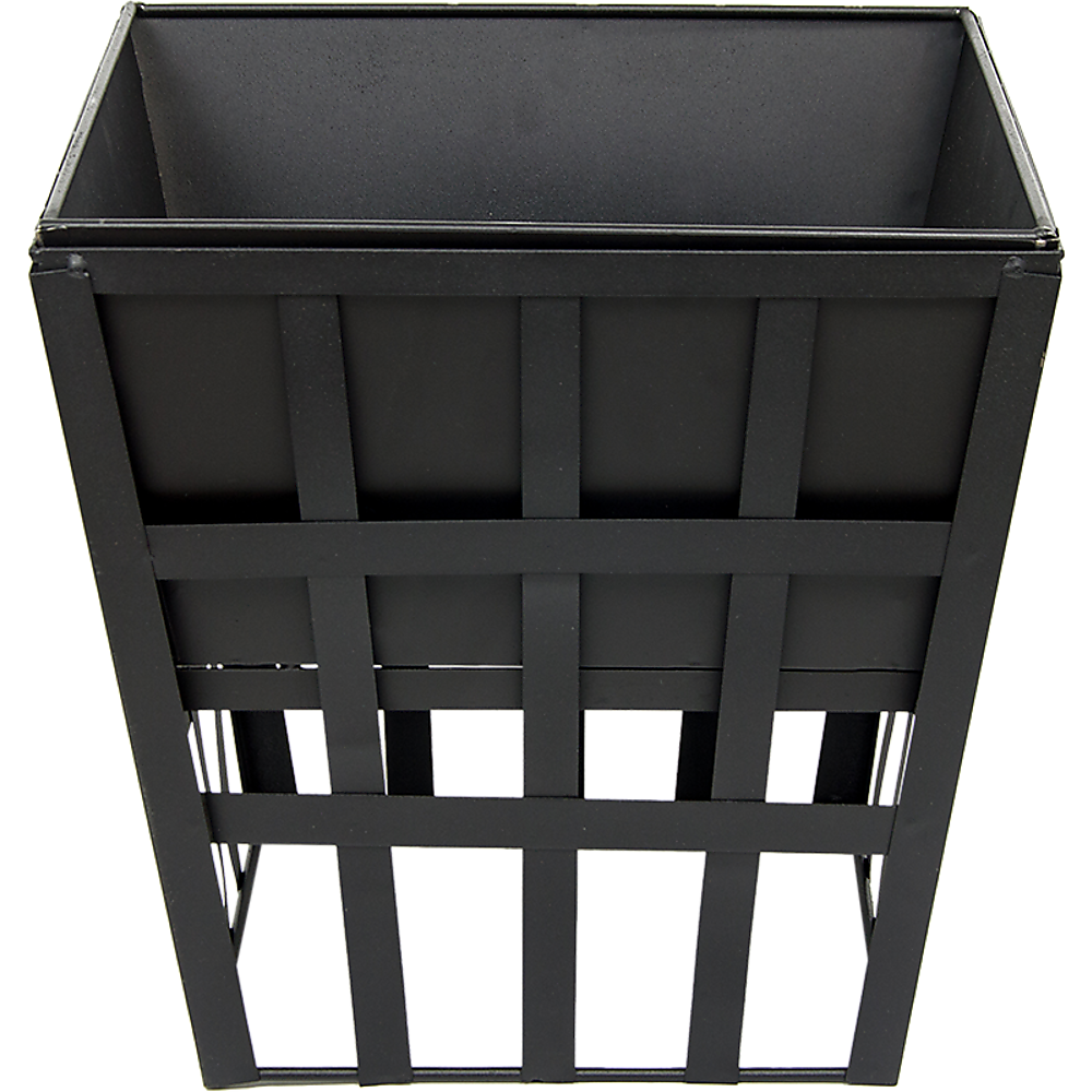 Black Fire Pit Square Log Patio Garden Heater Outdoor Table Top BBQ Camping V63-835261