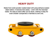 Heavy Duty Machine Dolly Skate Machinery Roller Mover Cargo Trolley 6T V63-835311