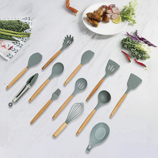13x Kitchen Utensils for Cooking Baking Silicone Set V63-835321