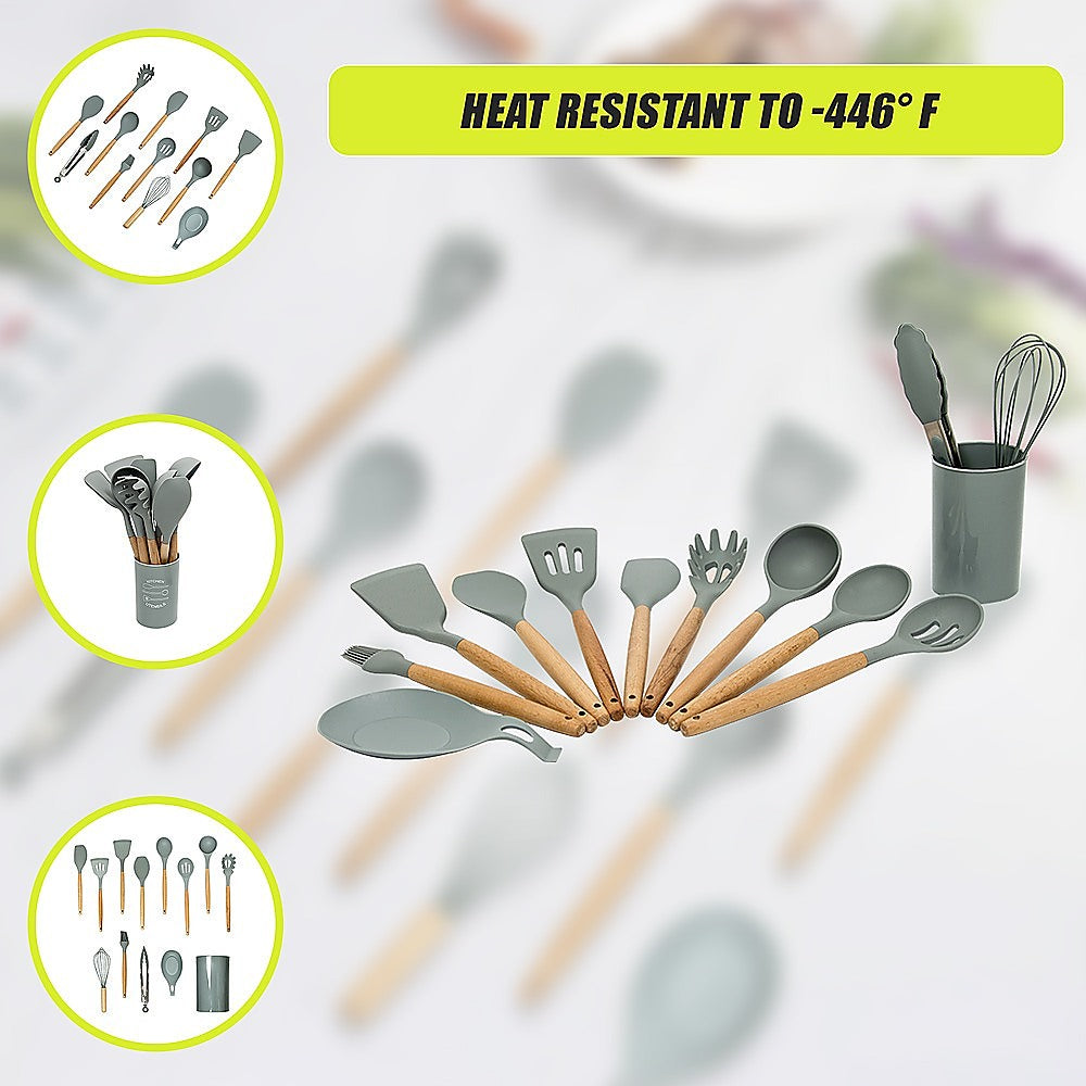 13x Kitchen Utensils for Cooking Baking Silicone Set V63-835321