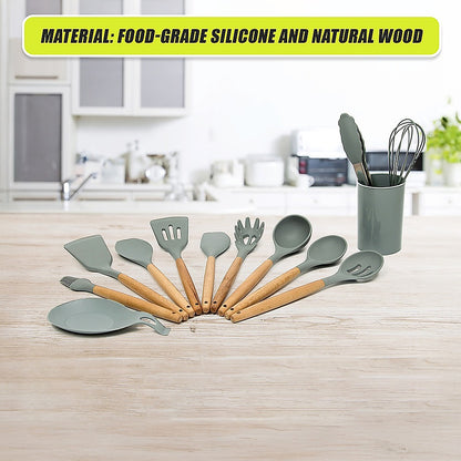 13x Kitchen Utensils for Cooking Baking Silicone Set V63-835321