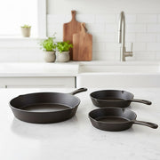 Pre Seasoned Cast Iron Skillet Fry Pan Set 3 Pcs Frying Pan Set V63-835331