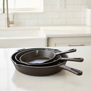 Pre Seasoned Cast Iron Skillet Fry Pan Set 3 Pcs Frying Pan Set V63-835331