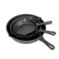 Pre Seasoned Cast Iron Skillet Fry Pan Set 3 Pcs Frying Pan Set V63-835331