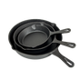 Pre Seasoned Cast Iron Skillet Fry Pan Set 3 Pcs Frying Pan Set V63-835331