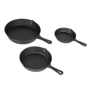Pre Seasoned Cast Iron Skillet Fry Pan Set 3 Pcs Frying Pan Set V63-835331