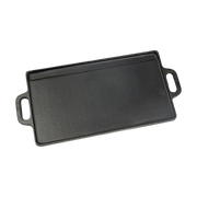46x22 cm Cast Iron Reversible Griddle Plate BBQ Hob Cooking Grill Pan V63-835341