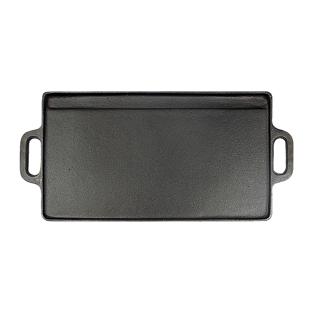 46x22 cm Cast Iron Reversible Griddle Plate BBQ Hob Cooking Grill Pan V63-835341