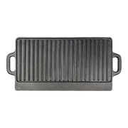 46x22 cm Cast Iron Reversible Griddle Plate BBQ Hob Cooking Grill Pan V63-835341