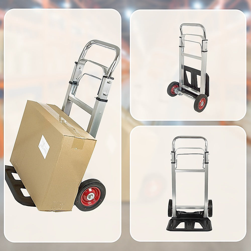 100kg Trolley Folding Hand Truck Sack Barrow V63-835361