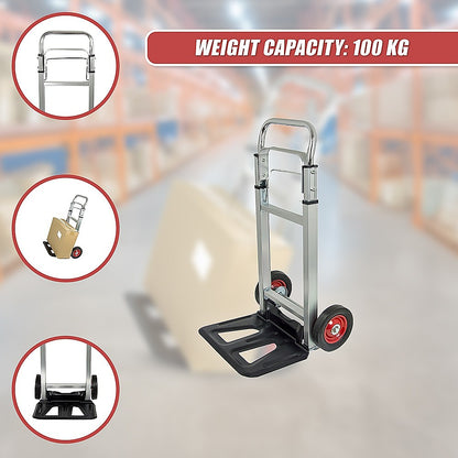 100kg Trolley Folding Hand Truck Sack Barrow V63-835361