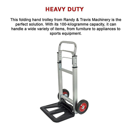 100kg Trolley Folding Hand Truck Sack Barrow V63-835361