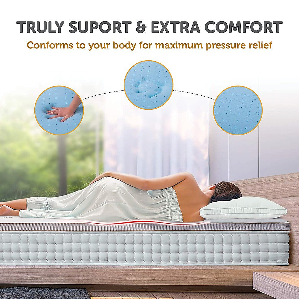 Queen Cooling Gel Memory Foam Mattress Topper - CertiPUR-US Certified Foam V63-835381