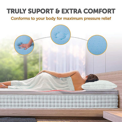 Queen Cooling Gel Memory Foam Mattress Topper - CertiPUR-US Certified Foam V63-835381