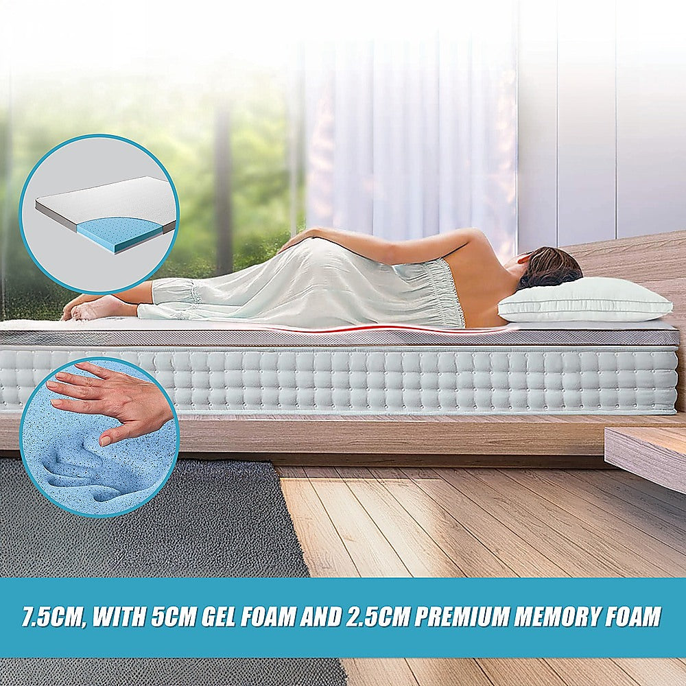 Queen Cooling Gel Memory Foam Mattress Topper - CertiPUR-US Certified Foam V63-835381