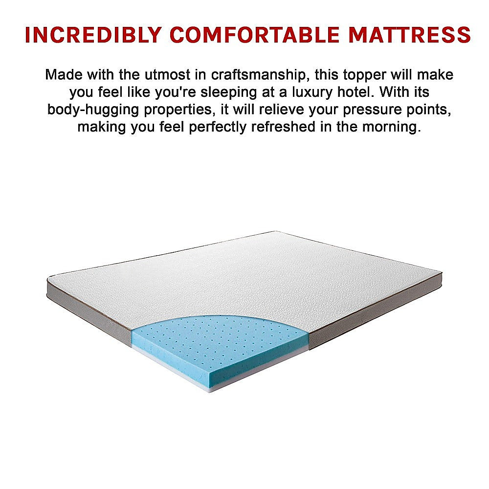 Queen Cooling Gel Memory Foam Mattress Topper - CertiPUR-US Certified Foam V63-835381