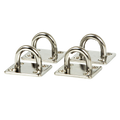 4X M6 304 Stainless Steel Oblong Pad Eye Plate Marine Hardware Staple Hook V63-835421