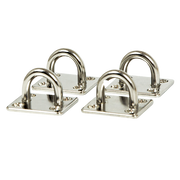 4X M6 304 Stainless Steel Oblong Pad Eye Plate Marine Hardware Staple Hook V63-835421