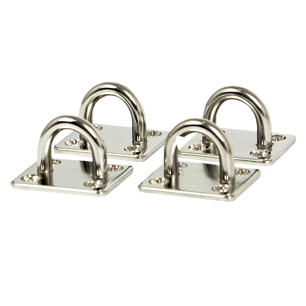 4X M6 304 Stainless Steel Oblong Pad Eye Plate Marine Hardware Staple Hook V63-835421