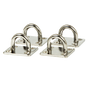 4X M6 304 Stainless Steel Oblong Pad Eye Plate Marine Hardware Staple Hook V63-835421