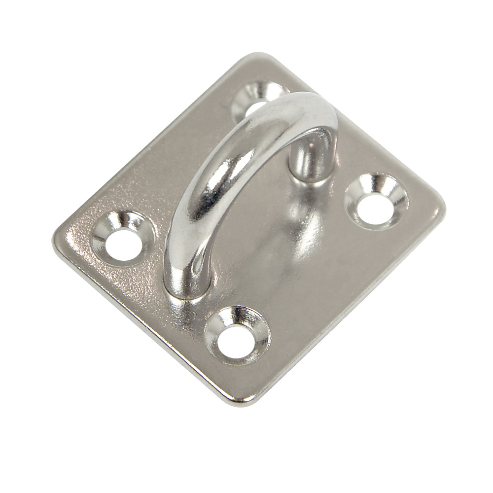 4X M6 304 Stainless Steel Oblong Pad Eye Plate Marine Hardware Staple Hook V63-835421