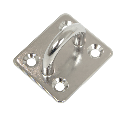 4X M6 304 Stainless Steel Oblong Pad Eye Plate Marine Hardware Staple Hook V63-835421