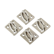 4X M6 304 Stainless Steel Oblong Pad Eye Plate Marine Hardware Staple Hook V63-835421
