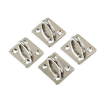 4X M6 304 Stainless Steel Oblong Pad Eye Plate Marine Hardware Staple Hook V63-835421