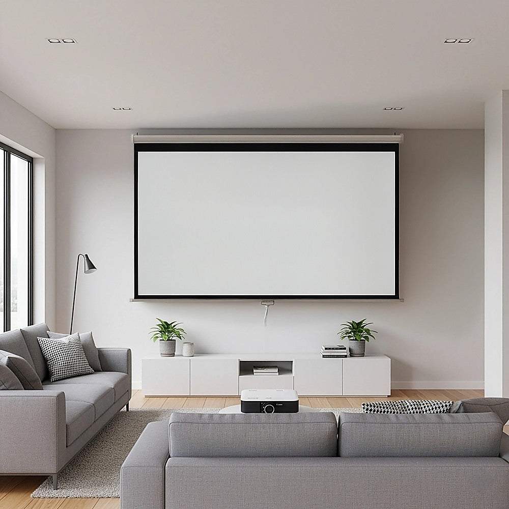 100 Inch 16:9 Manual Pull Down Outdoor Projector Projection Screen Theater Movie V63-835431