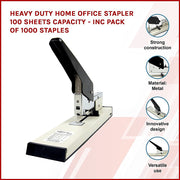 Heavy Duty Home Office Stapler 100 sheets capacity - Inc Pack of 1000 staples V63-835441