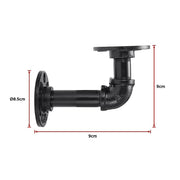 Industrial Black Iron Pipe Bracket Wall Mounted Floating Shelf - Set of 2 V63-835481