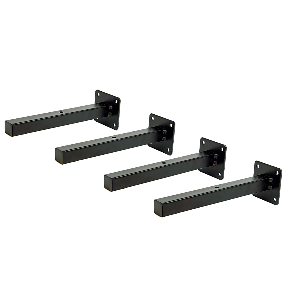20cm Floating Shelf Brackets Industrial Metal Shelving Supports 4-Pack V63-835491