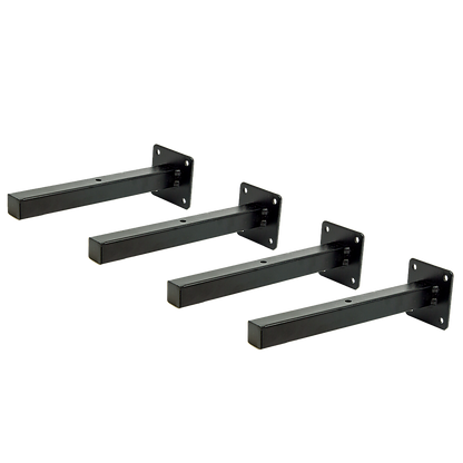 20cm Floating Shelf Brackets Industrial Metal Shelving Supports 4-Pack V63-835491