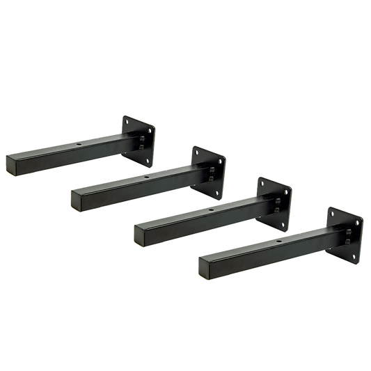 20cm Floating Shelf Brackets Industrial Metal Shelving Supports 4-Pack V63-835491