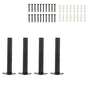 20cm Floating Shelf Brackets Industrial Metal Shelving Supports 4-Pack V63-835491