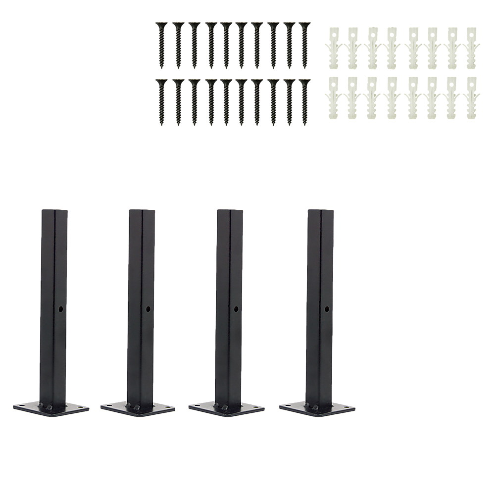 20cm Floating Shelf Brackets Industrial Metal Shelving Supports 4-Pack V63-835491